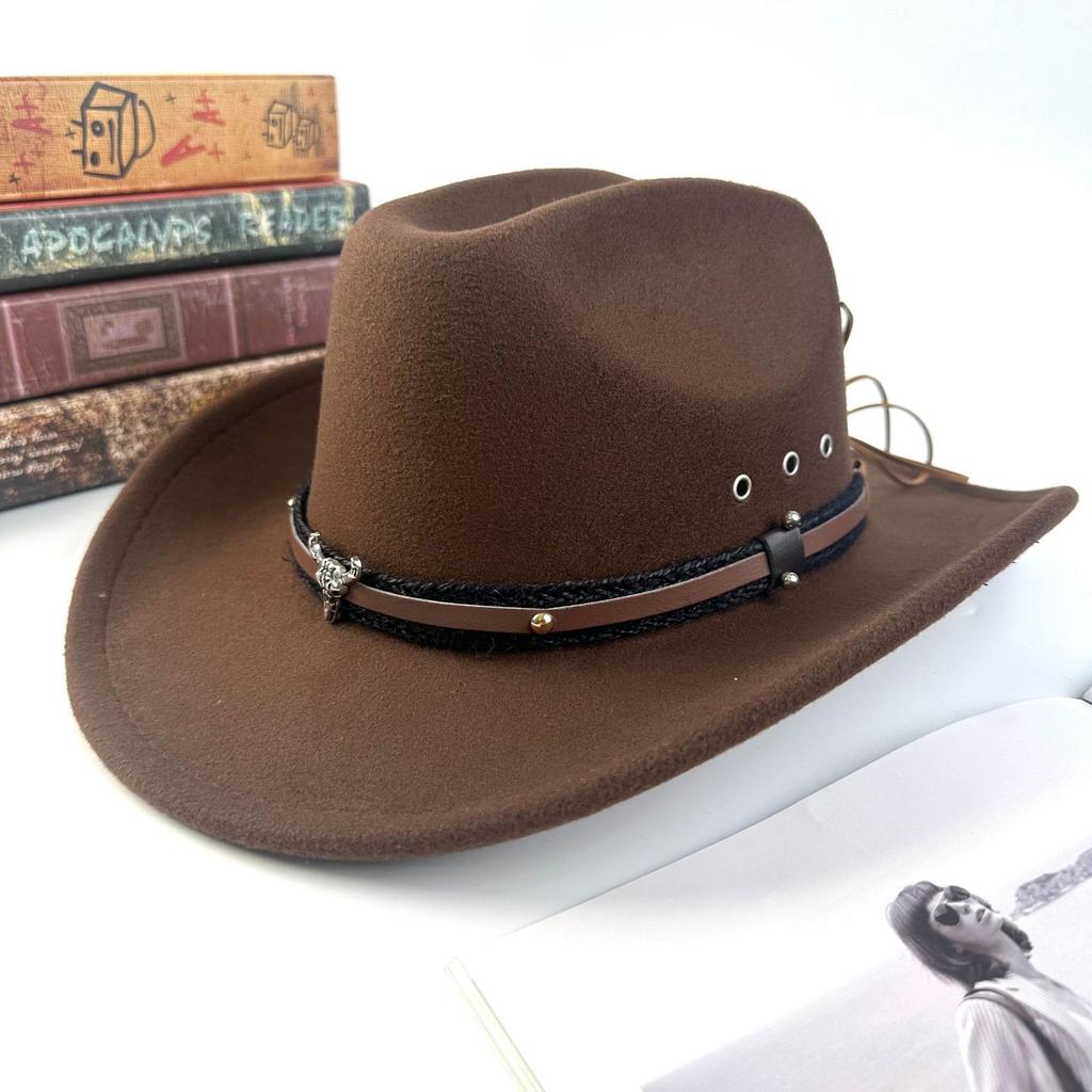 Hot-selling fashion bull head accessories in Europe and America, western cowboy hat, jazz hat, British top hat, men's and women's hats