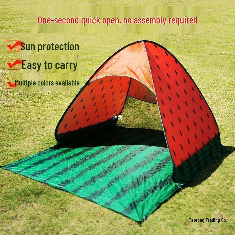 Portable Automatic Pop-Up Children's Beach Tent with Sunshade and Heat Insulation