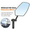 Bicycle Rearview Mirror Wide Adjustable Angle Bike Handlebar Rearview Mirror Bicycle Side Rearview