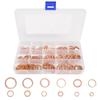 Copper Washer Gasket Assortment Kit M8/M10/M12/M14 Flat Seal Ring Set for Sump Plugs Oil Drain Bolts Automotive Plumbing Repair