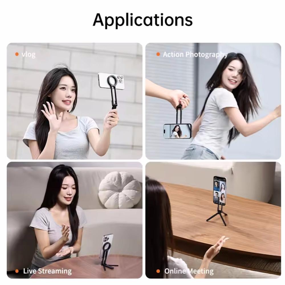 Foldable Magnetic Phone Holder Desktop Lazy Tripod Cell Phone Stand For Magsafe iPhone 16 15 14 13 12 Pro Max Smartphone Bracket