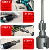 High-Speed Steel Electric Drill-Compatible PVC Pipe Thread Cutting Tool Kit, Integrated Internal & External 1/2" & 3/4" Thread Cutting Tool
