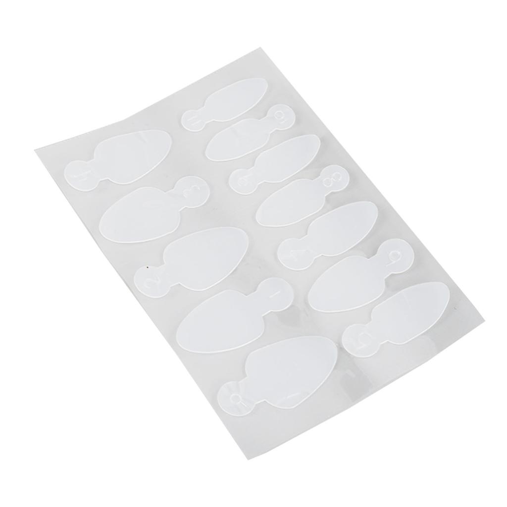 10 Sheets Nail Tip Guide Sticker Reusable Nail Extension Guide Stickers with Size Numbers Type 1