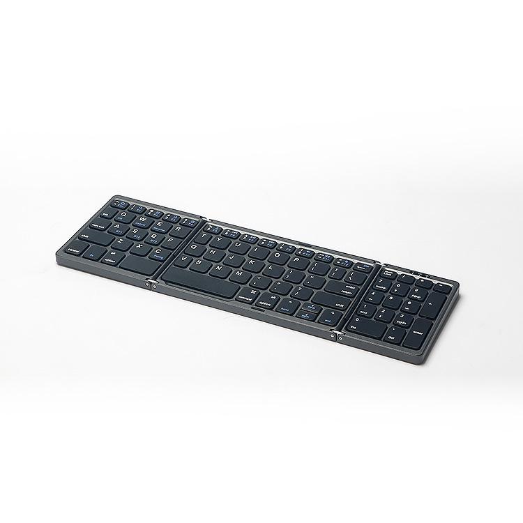 

Portable Multi-Functional Wireless Folding Keyboard for Mobile and Tablet сірий колір