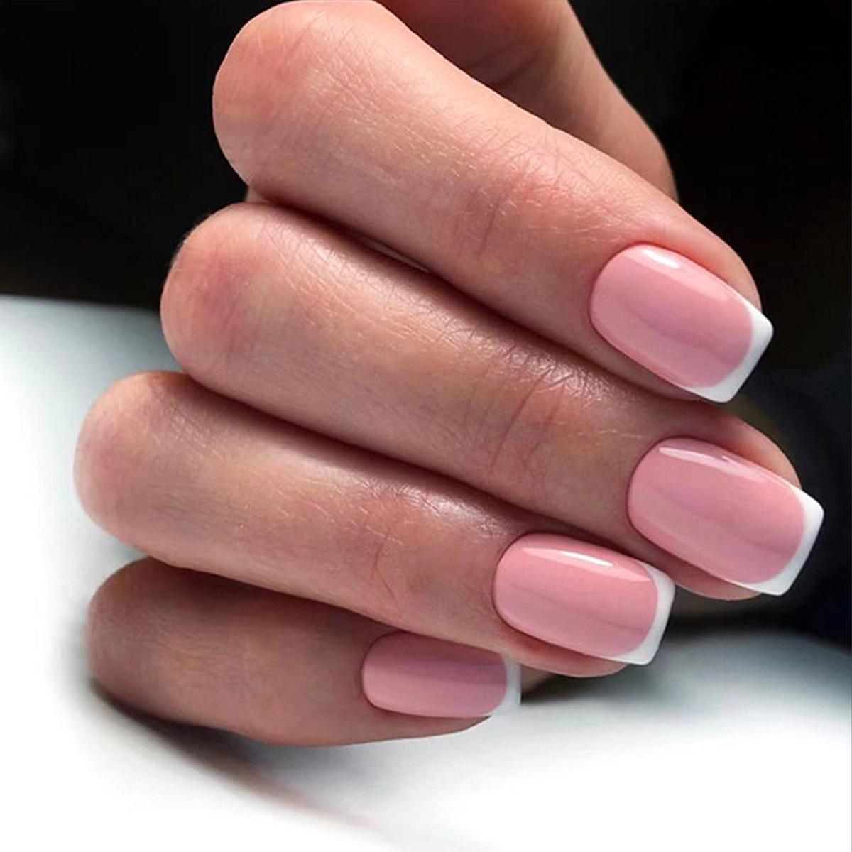 

White French Tip False Nails - Nail Art Stickers & Patches