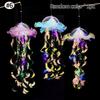 Creative Jellyfish Lantern Colorful Festival Lantern Lamp Handheld Light Mid-autumn Halloween Lanterns Birthday Party Decor