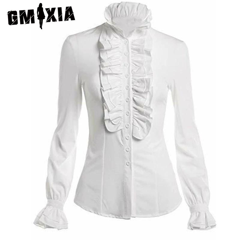 GMXIA Μακρυμάνικα μπλούζες & πουκάμισα για γυναικεία μόδα casual μονόχρωμα στάμπα