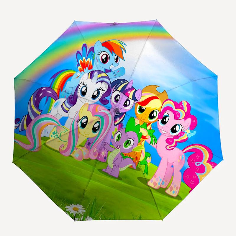 My Little Pony, RainbowThemed Automatic Opening and Closing umbrella 8 Ribs, Suitable for Leisure and Going Out, Outdoor Accessory, Gothic