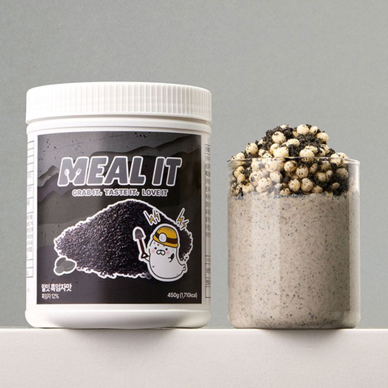 450g Mahlzeitenersatz Proteinshake (4 Geschmacksrichtungen) (Misutgaru, Erdbeere, Schwarzer Sesam, Schokolade-Banane) – Wähle 1