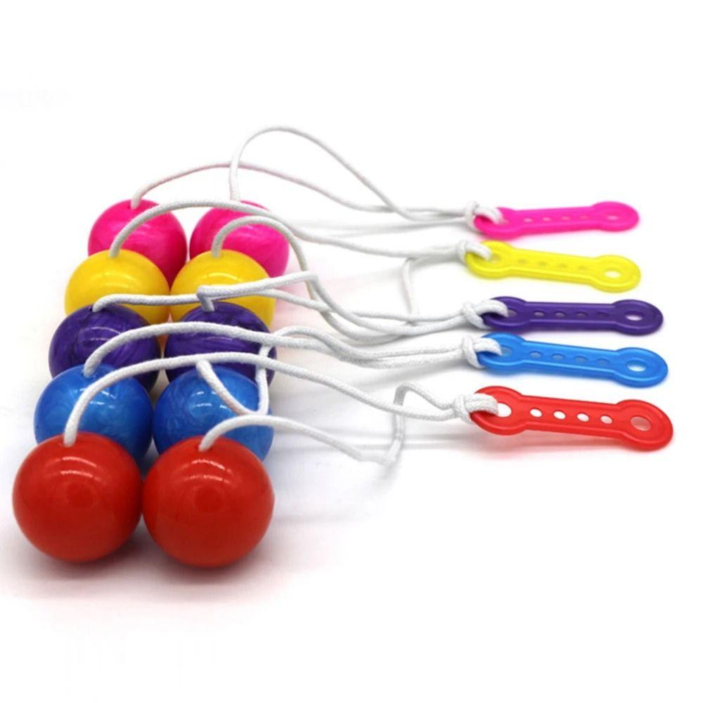 6 Stück Zufällige Farbe Click Clack Ball Lustige Fidget Clack Bälle Kinderparkbälle Outdoor-Spiele