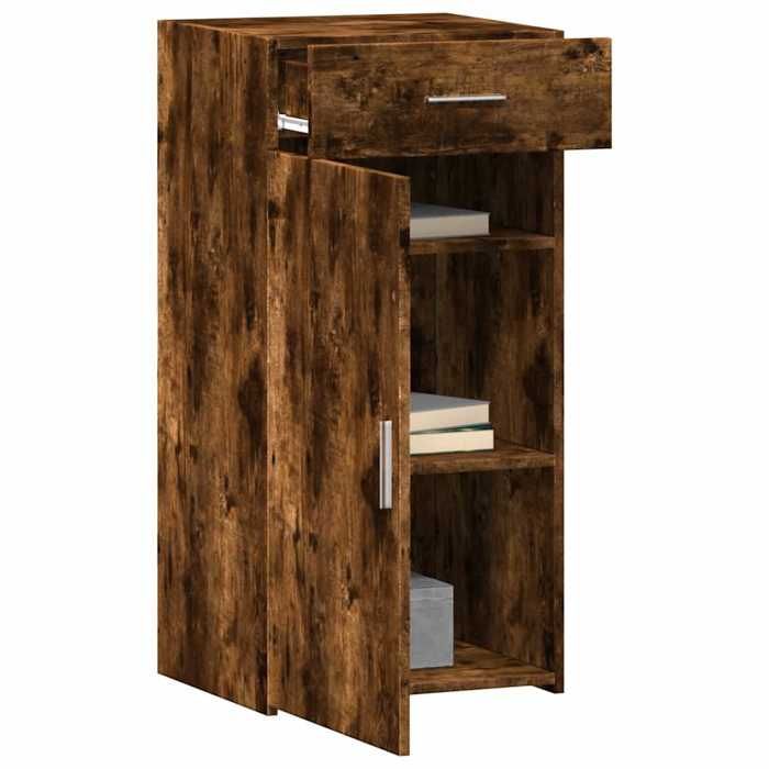 VidaXL Buffet chêne fumé 45x42,5x93 cm bois d'ingénierie, armoire, armoire latérale, armoire de rangement, armoire, placard, 846289