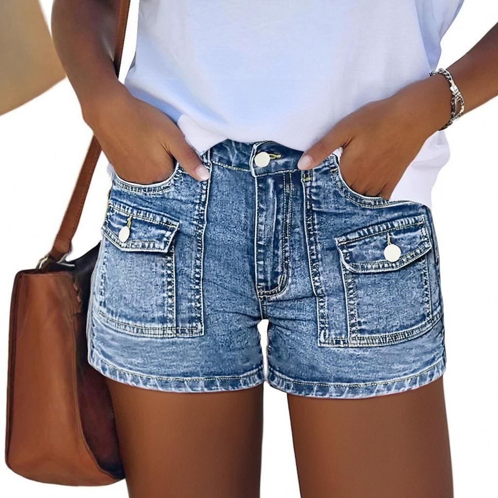 Women's Denim Classic Versatile High Waist Fashionable Shorts