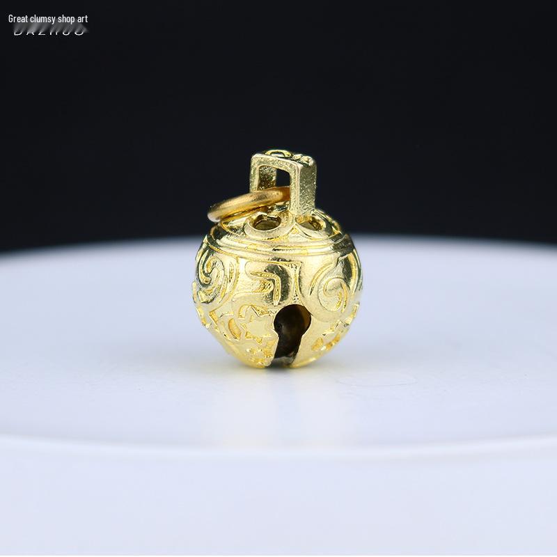 Pure Copper Small Bell Pendant - Creative Pet Accessory, Key Chain, or Bag Charm