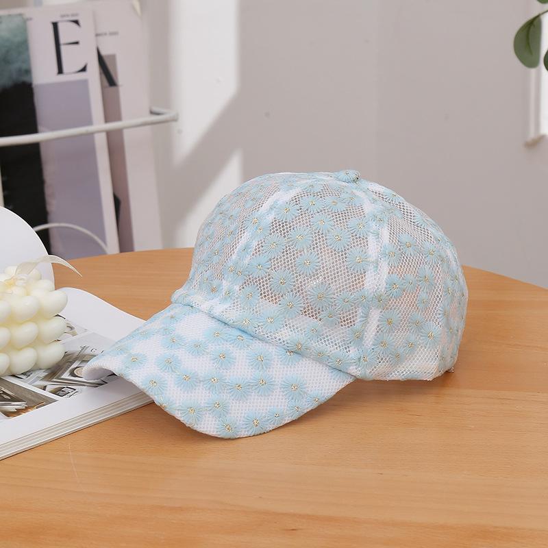 Women'S Summer Lace Sunshade Casual Hollowed-Out Flower Baseball Cap Sun Protection Duckbill Hat