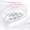 Test Passed 3*4MM Rings for Women Lab Diamond Wedding Band 925 Sterling Silver Female Crown Single Tail Ring