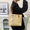 Large Capacity Shoulder Big Bag Women's 2025 New Woven Beach Bag Foreign Style Underarm Commuter Tote Straw Bag