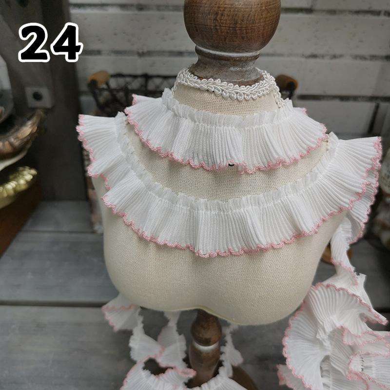 1M Lace Ribbon Sheer Chiffon Elastic Ruffle Ribbon Lace Trim for Dress Diy Apparel Sewing Fabric Wedding Party Accessories New