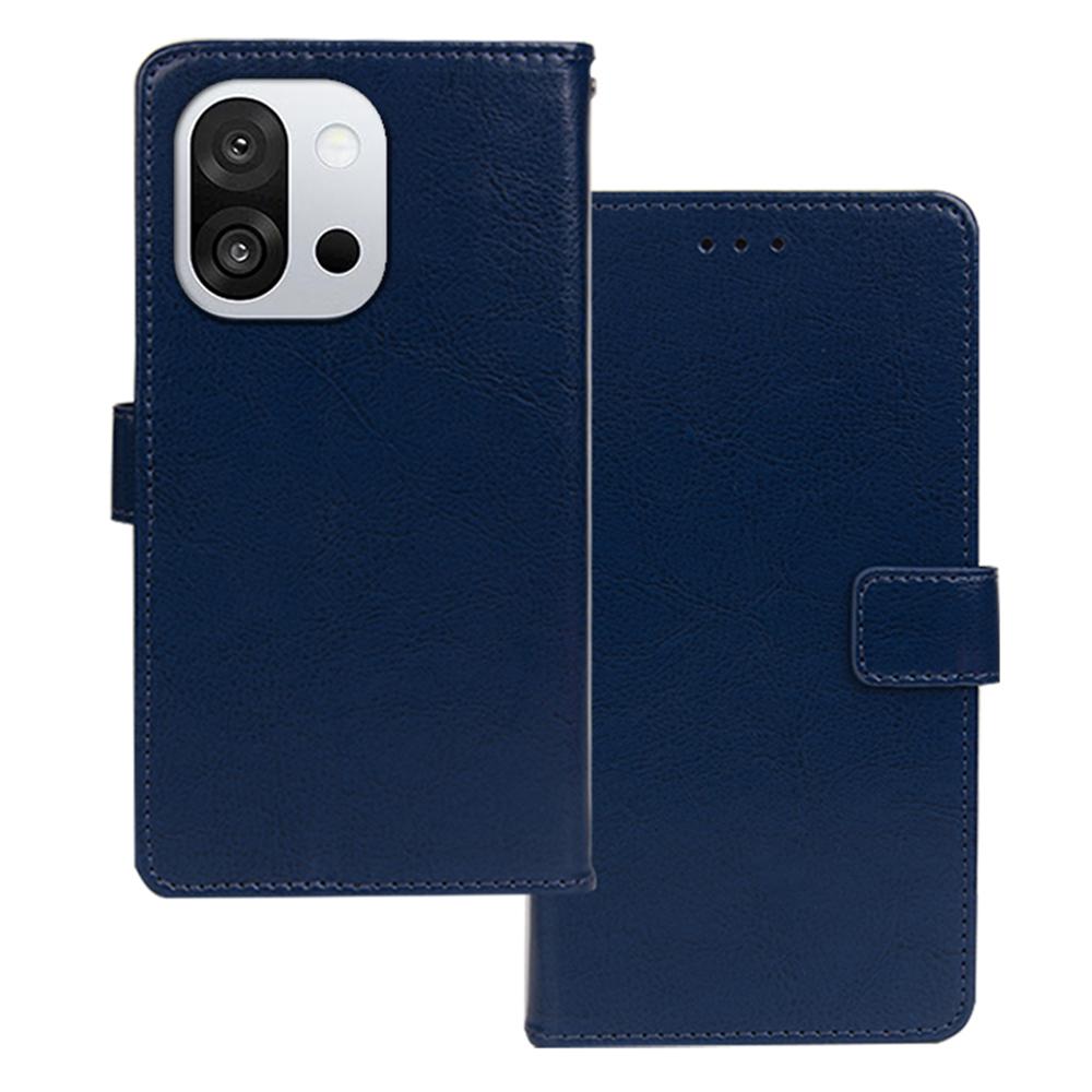 

IDEWEI Для OnePlus 13T 5G Чехол Кошелек Кожаный Чехол для Телефона Текстура Crazy Horse Blue