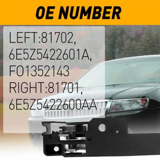 For Ford Fusion 2006-2012 Front Inner Ide Door Handle Chrome Left Right Side