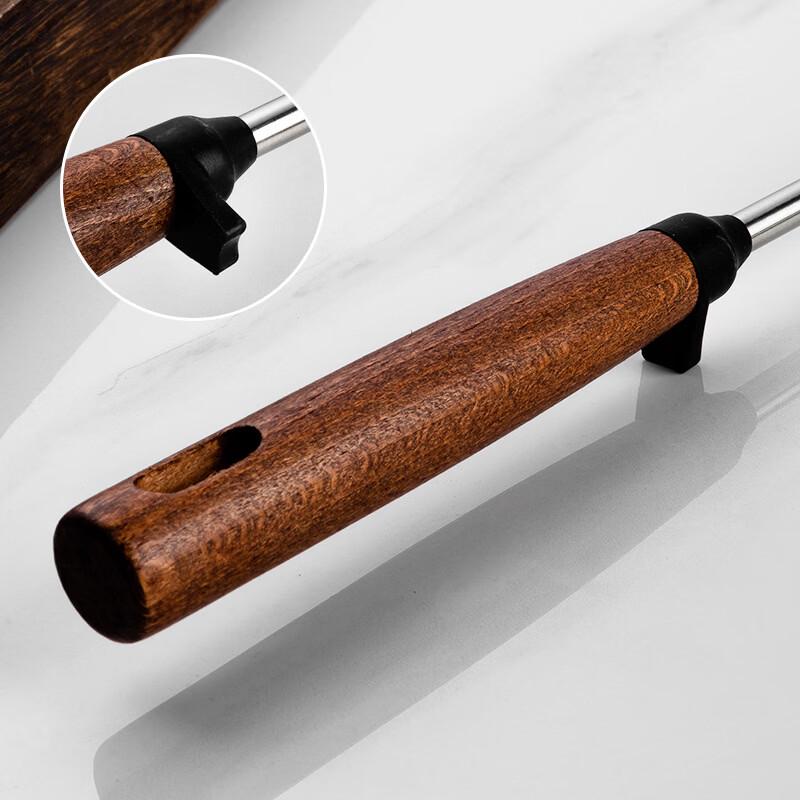 Thickened Stainless Steel Skimmer with Wooden Handle