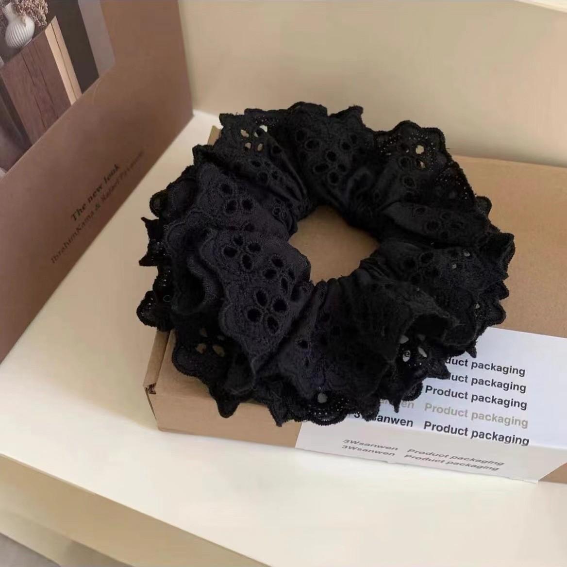 

Кружево Толстая кишка Кольцо для волос Супер фея Ажурное кружево Кольцо для волос в виде толстой кишки Ветер Лолиты Завязка Веревка для волос Женская