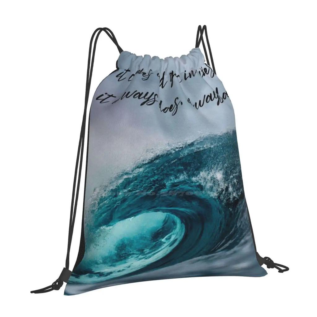 It Comes And Goes In Waves Fashion Pattern Design Travel Laptop School Backpack Bag Waves Dean Lewis Anxiety Mental Health