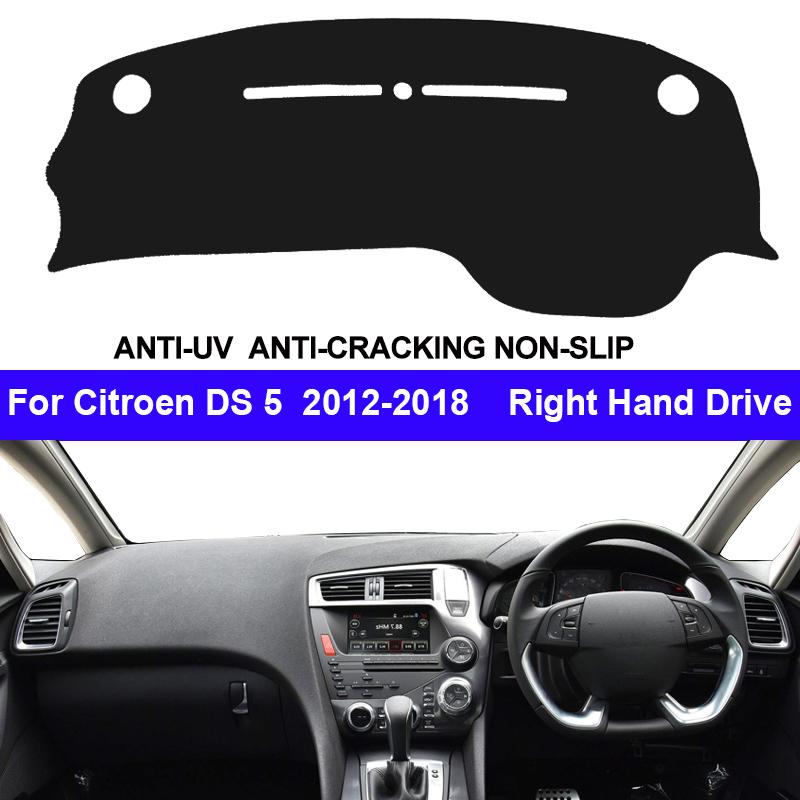 Car Auto Inner Dashboard Cover For Citroen DS 5 DS5 2012 - 2018 Center Console Protector Carpet Dashmat Reduce Sun 2017 2016