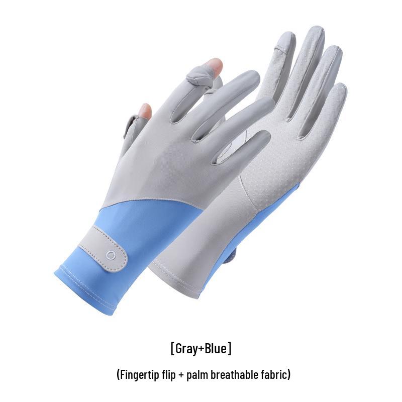XIN SHENG XIANG Women's Ice Silk Sun Protection Touchscreen Gloves