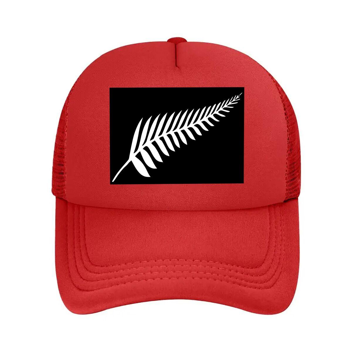 “New Zealand Fern Culture, Symbol Design”... Mesh Baseball Cap One Size