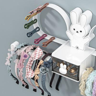 Kawaii Kaninhårband Förvaringsställ Väggmonterat Hårband Hårspänne Hårband Displayställ Pannband Hårspännen Organizer