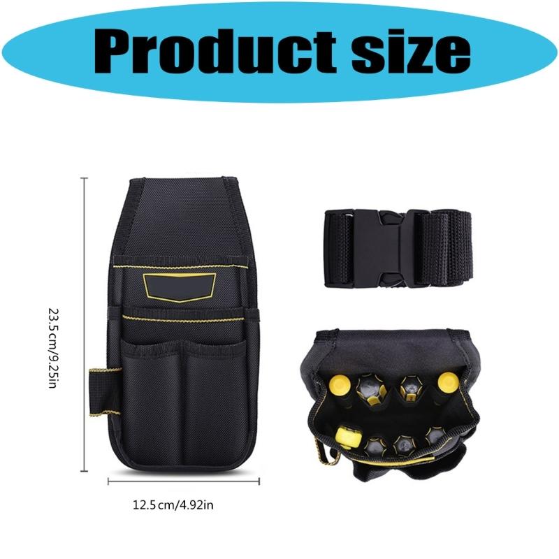 Heavy Duty Nylon Cloth Waist Pack Tool Bag Tool Belt Pouch Designed For Electricians And DIY Enthusiasts Repair Tasks