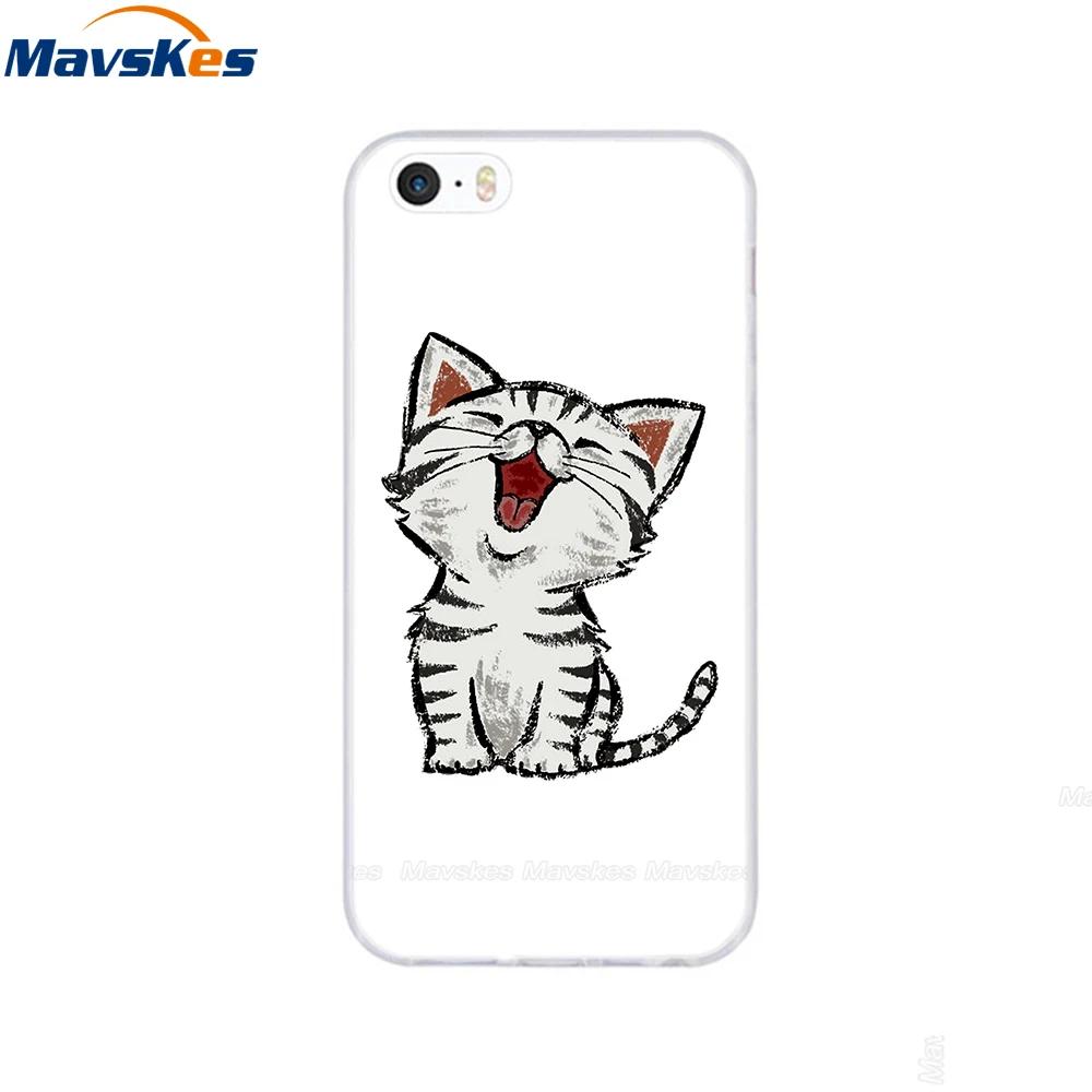 For iPhone 5s SE 5 Case Cover Silicone Soft TPU Cover Print Flower Cute Animal Phone Case For iPhone 6s 6 7 8 Fundas Clear Cases