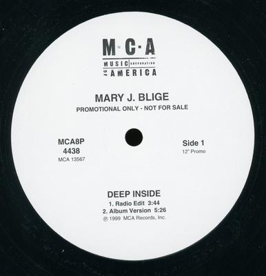 12inch Record MARY J. BLIGE - Deep Inside MCA13567 MCA Records 1999 US Soul/Funk Used