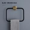 Towel Rack Wall Mounted Towel Rack Brushed Gold Paper Holder& Matte Black Hook Knurled and Combined Colors Toilet Brush Holder
