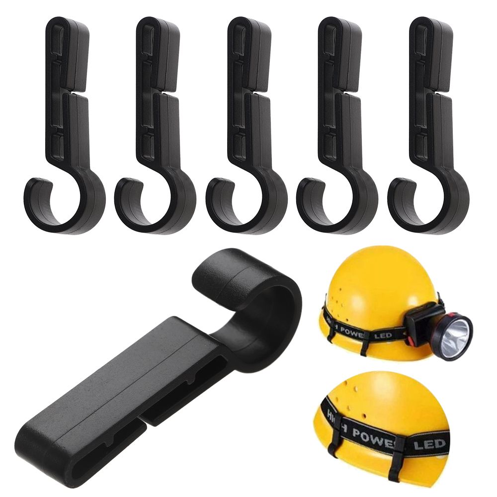 5/10 Stück Schutzhelm Scheinwerfer Helmclip Rutschfester Kunststoff Einfach zu montieren Helmhalterung Haken Scheinwerferbefestigungszubehör