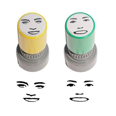 DIY Engraved Self-Inking Stamp Creative Design Novelty Face Pocket Stamp Memes Style Printing Rubber Seal Stamp Office Use
