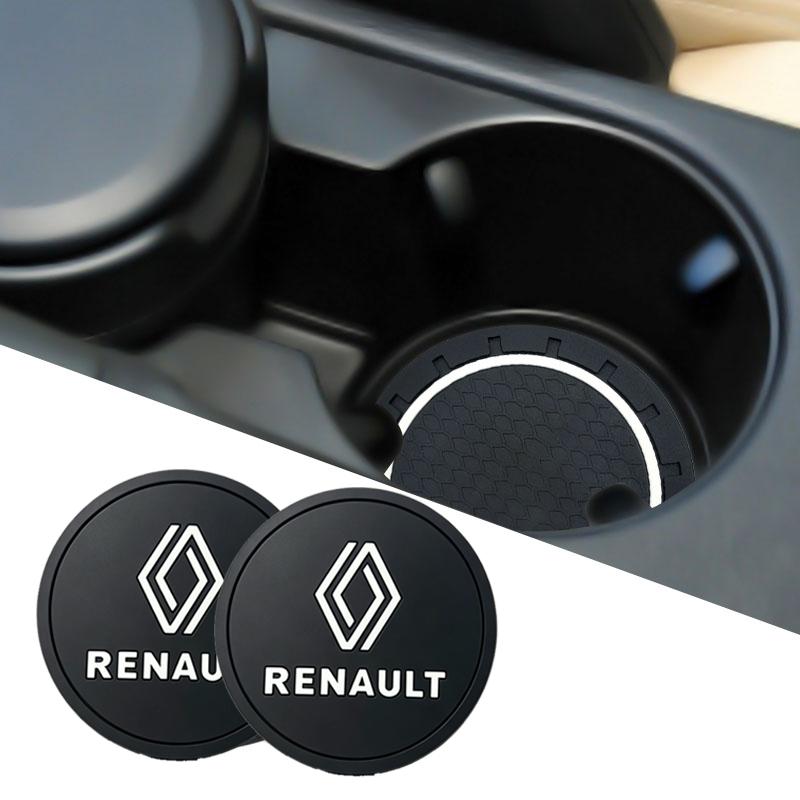 Car Sticker Accessories Silicone Coaster Mug Drinks Non-Slip Mat Mute Pad Interior  for Renault DUSTER Megane 2 3 Clio 4 Captur Kadjar Fluence