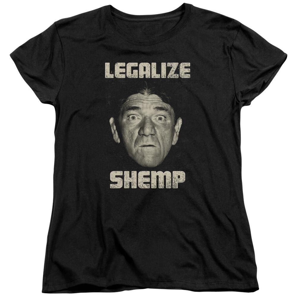 Three Stooges Womens T-Shirt Legalize Shemp Black Tee Unisex T-Shirt XXXXL