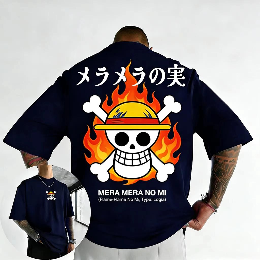 Japanese Anime ONE PIECE Summer T-shirt Casual Sports Fitness Loose Oversized Comfortable Cotton Short Sleeves for Men and Women