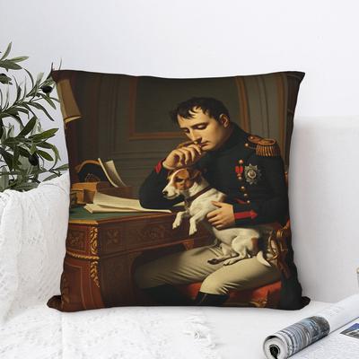 Poszewka na poduszkę Napoleon Bonaparte Retro Modna poszewka na poduszkę do kanapy sofy sypialni Kwadratowa poszewka na poduszkę Prezent urodzinowy