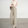 Ice silk linen wide-leg pants women's summer thin new lazy Yamamoto pants high-waisted cotton and linen straight-leg pants