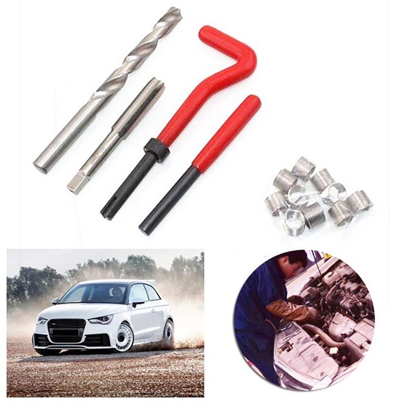 Set de reparare filet M5/M6/M8 de 30 buc. Instrumente de reparare a filetului metric Kit de reparare a filetului Unelte compatibile pentru bobine Pro auto