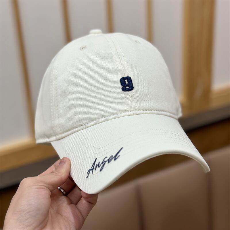Spring And Summer Embroidery 9 Digital Baseball Hats For Men And Women Simple Casual And Versatile Face Small Sunshade Sunscreen