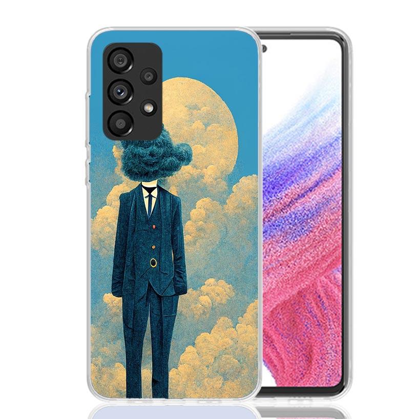 Rene Magritte Art Phone Case For Samsung Galaxy A17 A16 A14 A15 A13 A57 A56 A54 A55 A53 A37 A36 A34 A35 A33 A26 A24 A25 A23 Gala