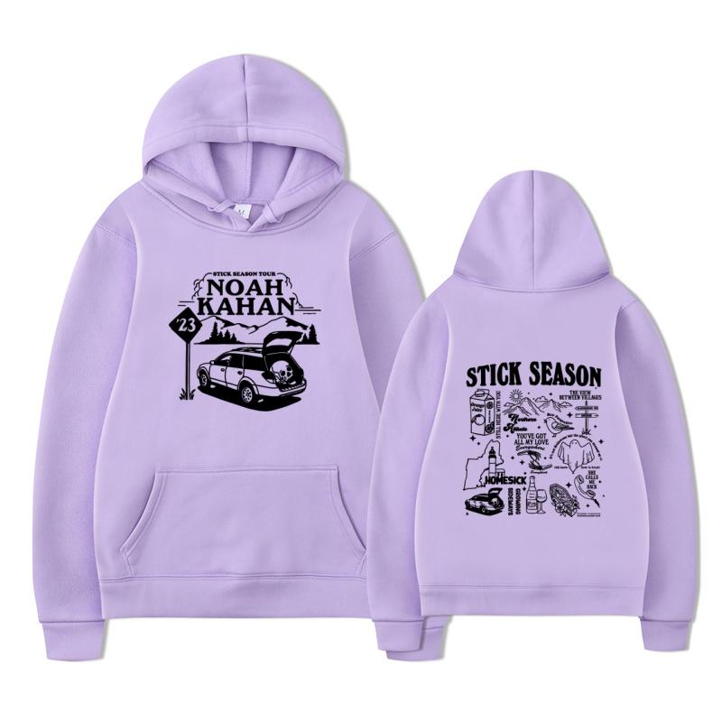 Noah Kahan Stick Season Merch Country Music Album Hoodie Sweatshirt Winter Warm Pullover Top Streetwear Unisex