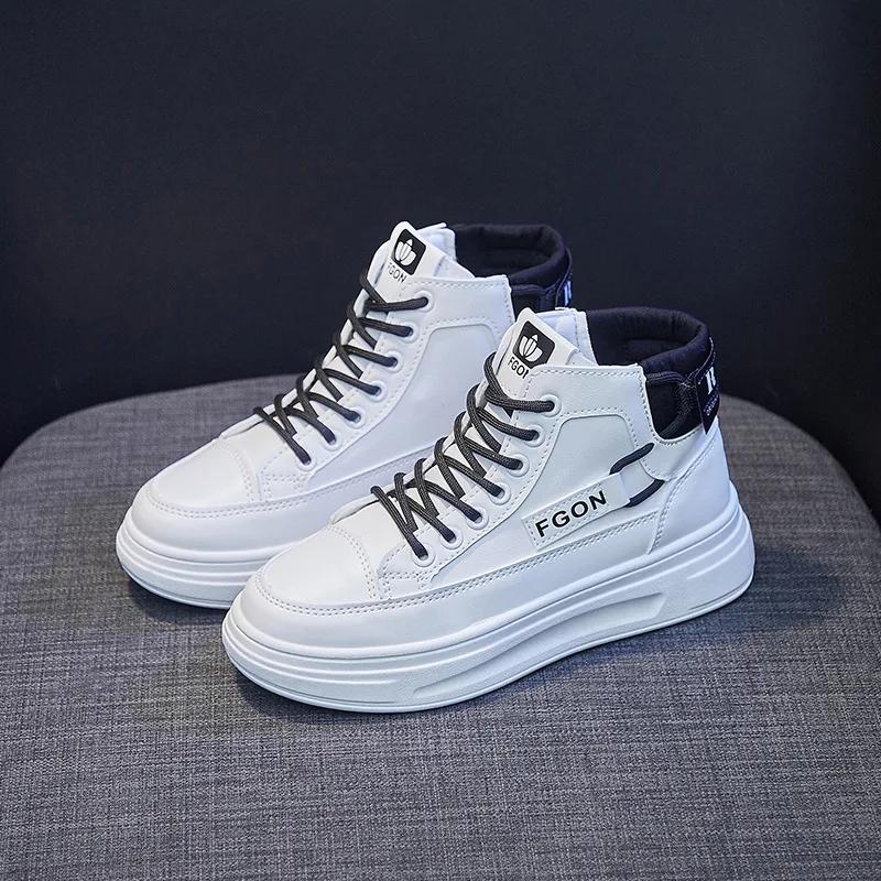 

Fashion Warm and Stylish High Top 2024 Spring New Walking Shoes with Plush and Insulation for Women Sneakers 35