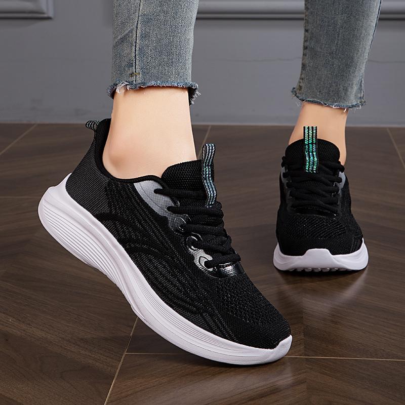 Running Shoes Women Thick-Soled Lightweight Mesh Outdoor Casual Sneakers Women Comfortable Soft Lace-Up Sports Shoes Women