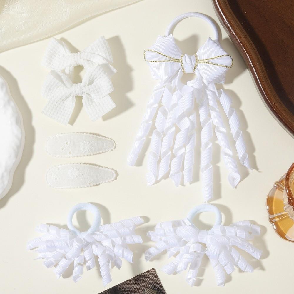 Fashion Bow Design Girls Hair Accessories Tassel Elastic Decorative Hair Clips BB Clip Sets for Holiday Decoration