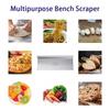 Stainless Steel Cake Scraper & Dough Cutter with Measuring Scale, DIY Dough Pastry Spatulas, Bread Baking Accessories
