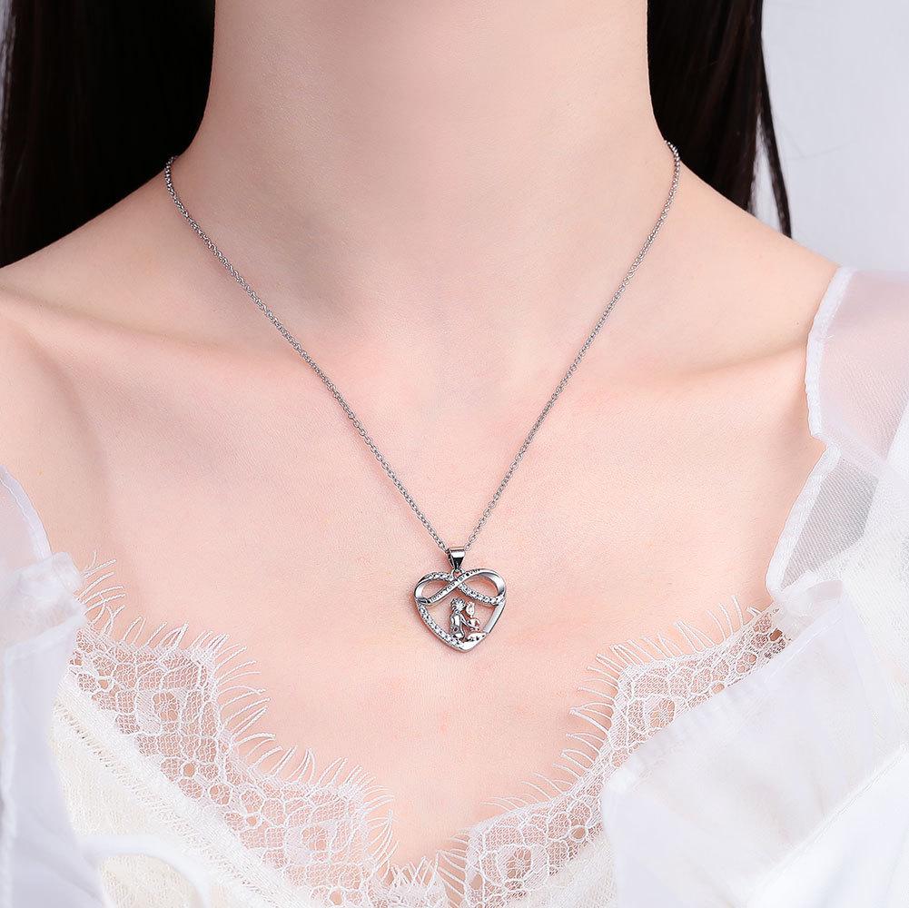 Endless Love Mother-Daughter Diamond Pendant Necklace – Elegant, Versatile Chain Jewelry
